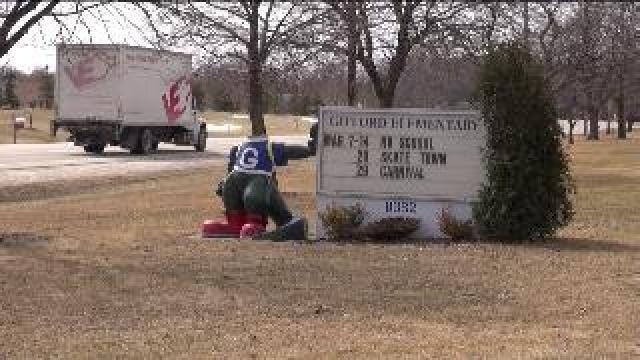 School mascot left headless