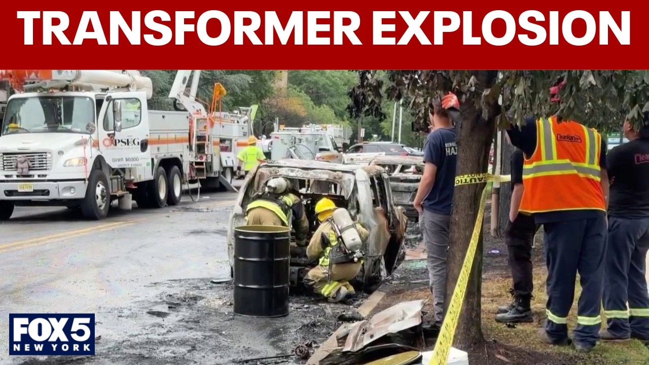 Transformer explosion in New Jersey sets multiple cars on fire