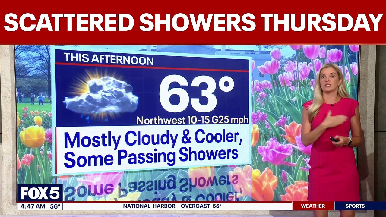 DC weather: Cloudy, cool with scattered showers Thursday