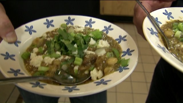 Gallons of chili prepared for a great cause