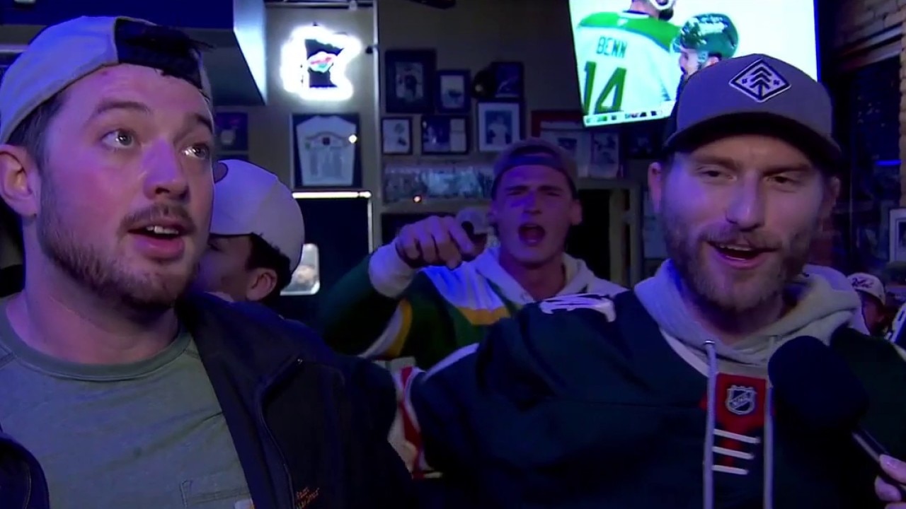Wild fans celebrate historic playoff win over Stars