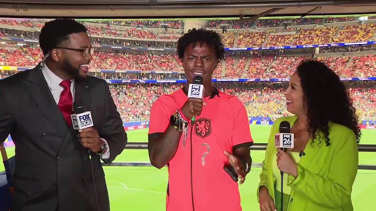 IShowSpeed at Netherlands vs Sweden FIFA World Cup match in Houston