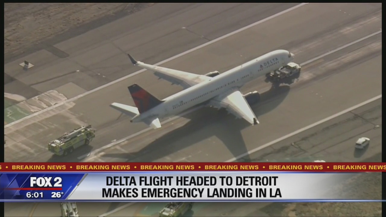 Delta flight headed to Detroit makes emergency landing in LA