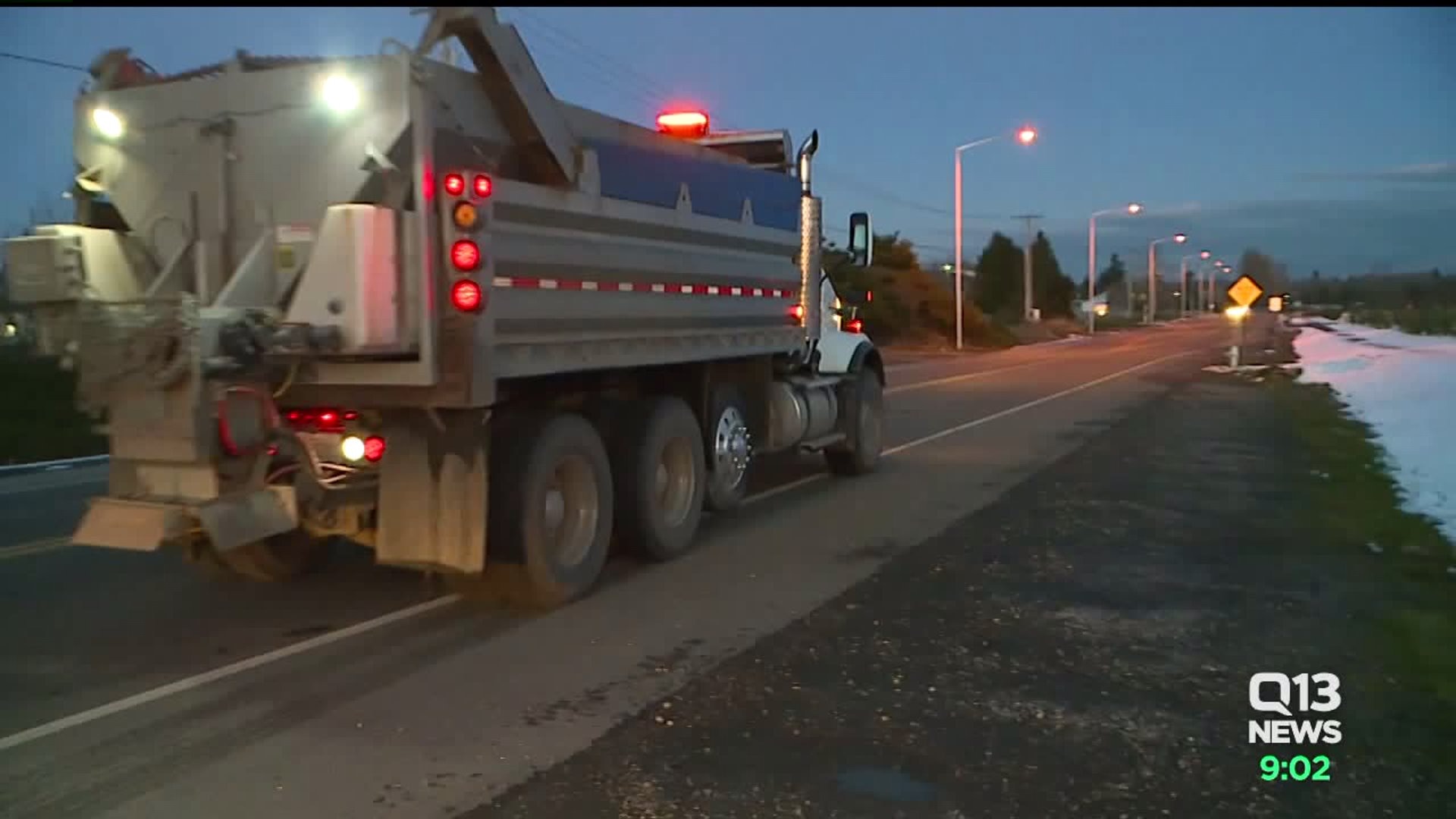 Crews out preparing the roads for ice, more snow