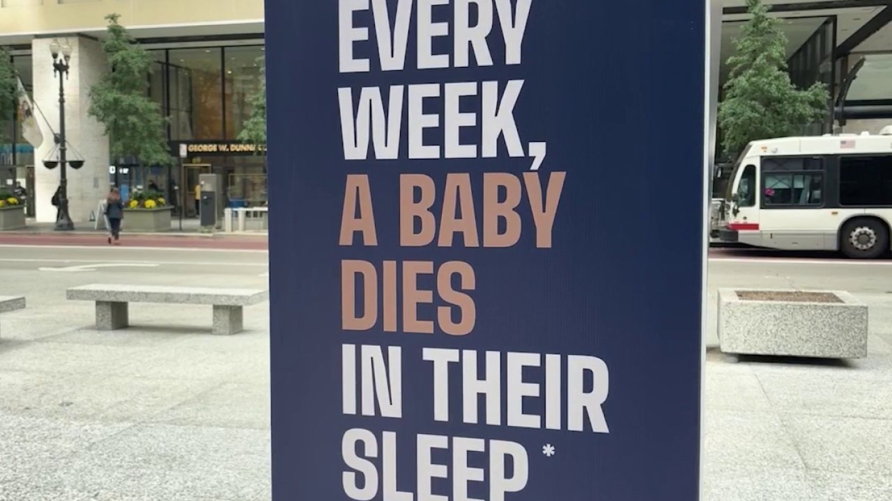 52 empty cribs at Daley Plaza highlight sleep-related infant deaths