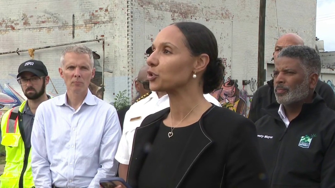Detroit Mayor Mary Sheffield speaks on severe weather damage