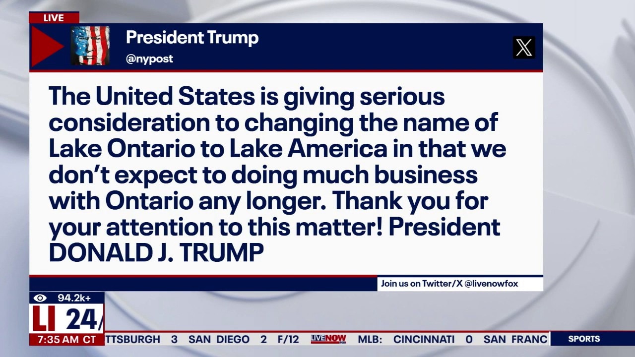 Trump: US could change Lake Ontario to Lake America