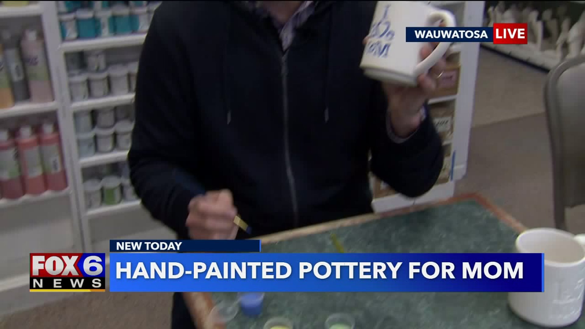 Hand-painted pottery for mom