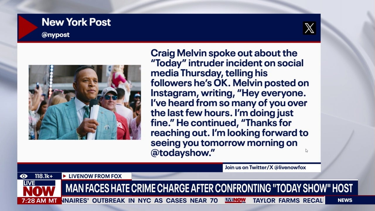 ‘Today’ Show intruder arrested after Craig Melvin attack