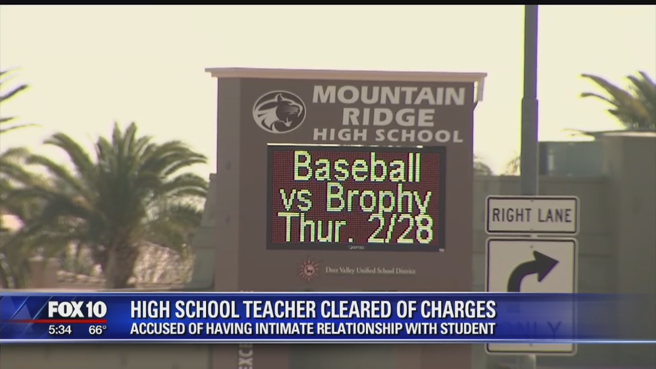 High school teacher cleared of charges
