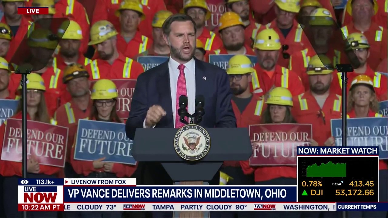 VP JD Vance speaks at Ohio steel plant