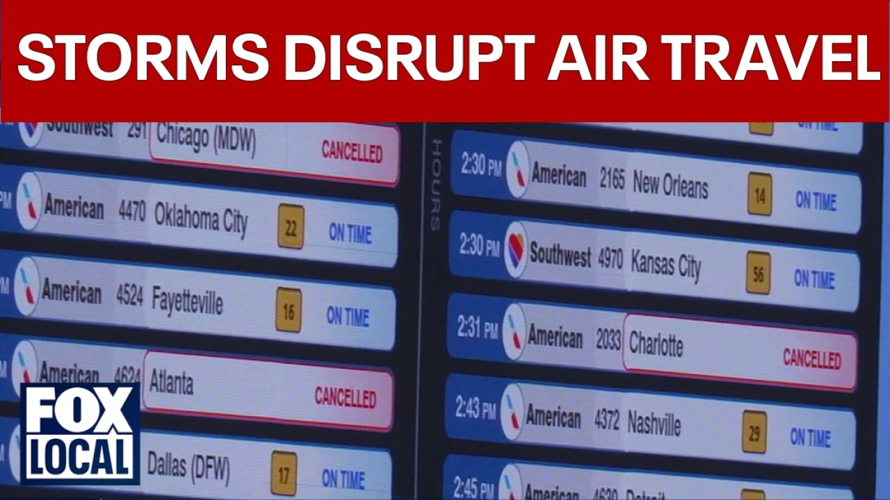 Severe storms causing nationwide travel issues