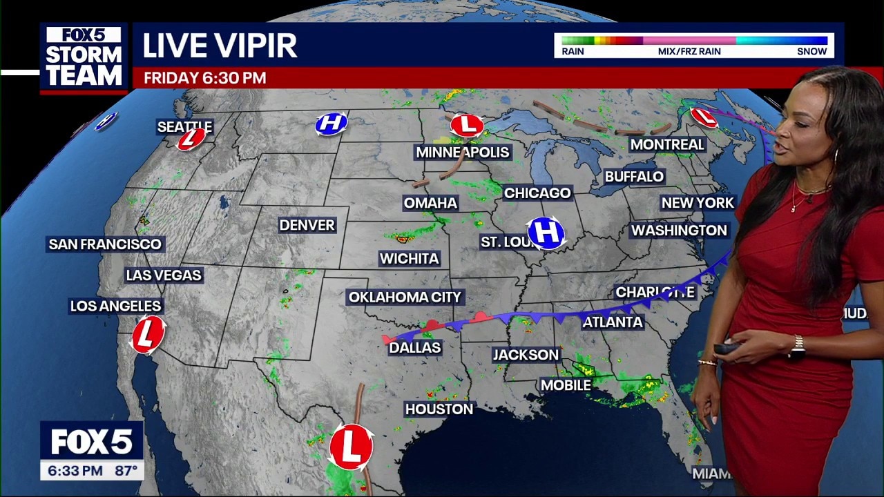 Friday evening forecast