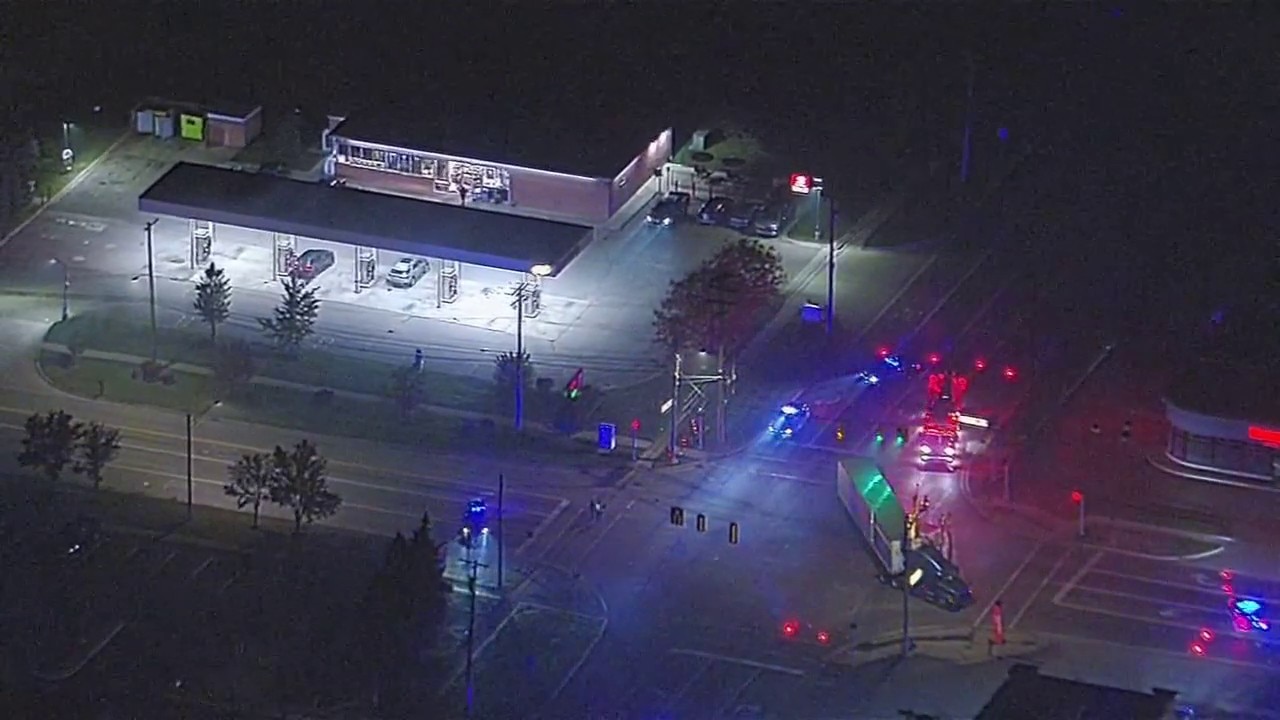 Pickup truck crash with semi closes Ryan Road