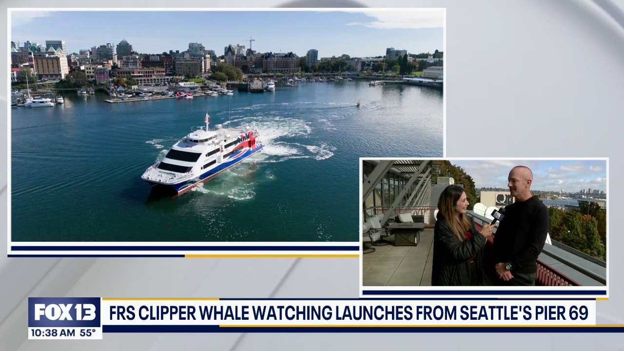 FRS Clipper whale watch launches from Seattle's Pier 69