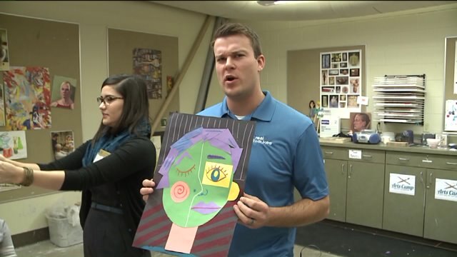 Chip checks out an art class for kids