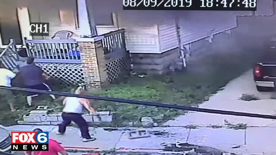 A dramatic fire rescues caught on camera