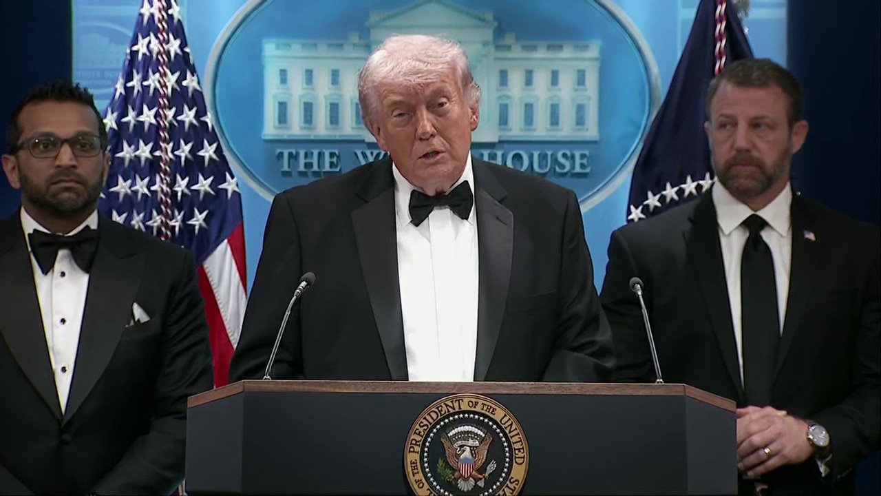 Trump gives first remarks after shooting at White House