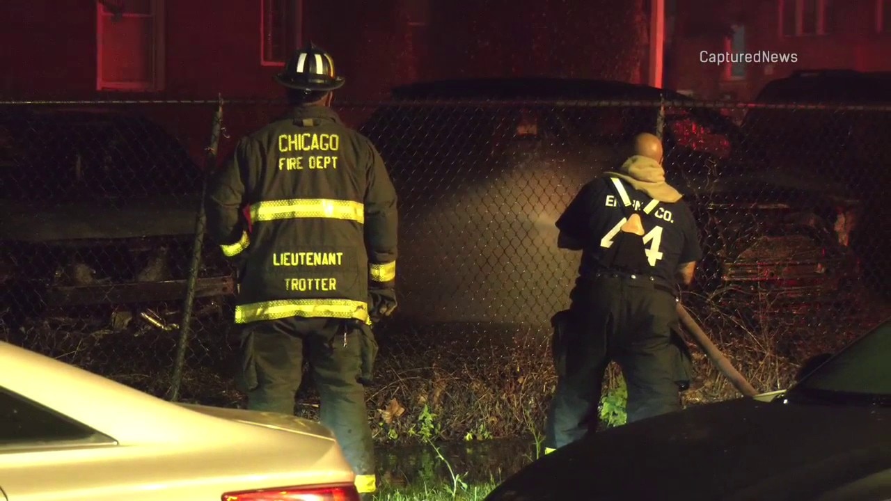 Parked cars found burning on Chicago's West Side