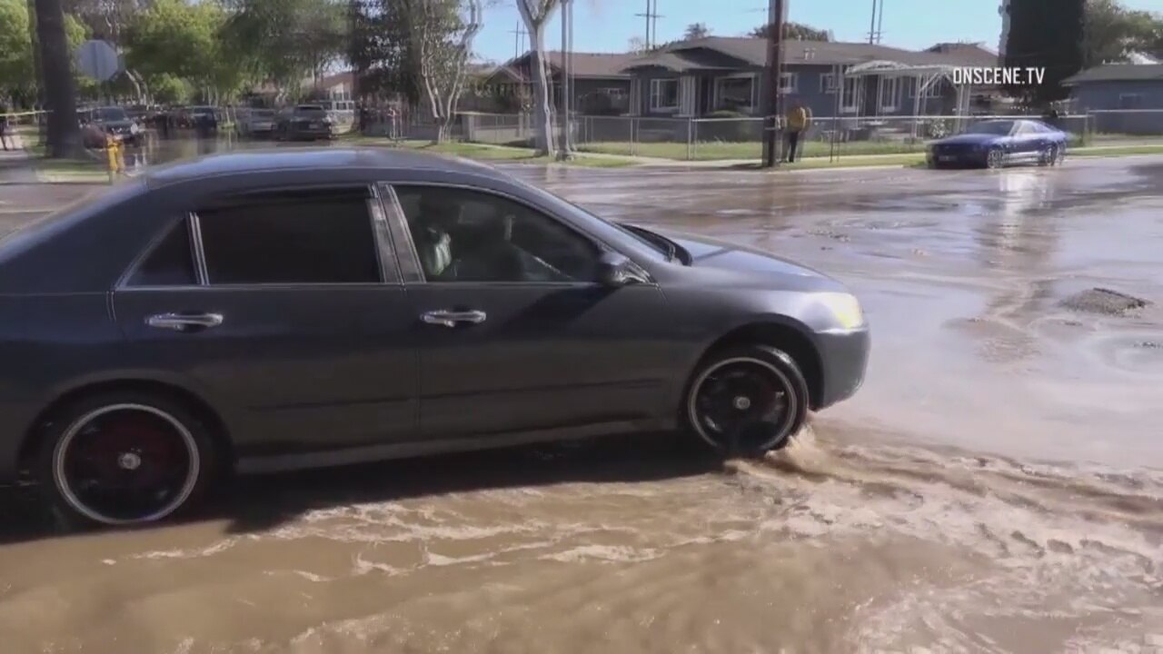 Water main break in Anaheim