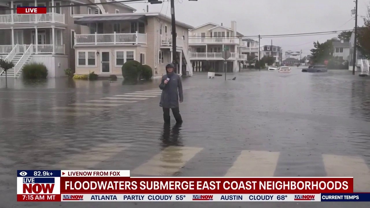 Floodwaters submerge East Coast neighborhoods 
