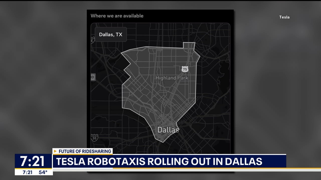 New Rideshare Option: Tesla Robotaxis roll out in Dallas