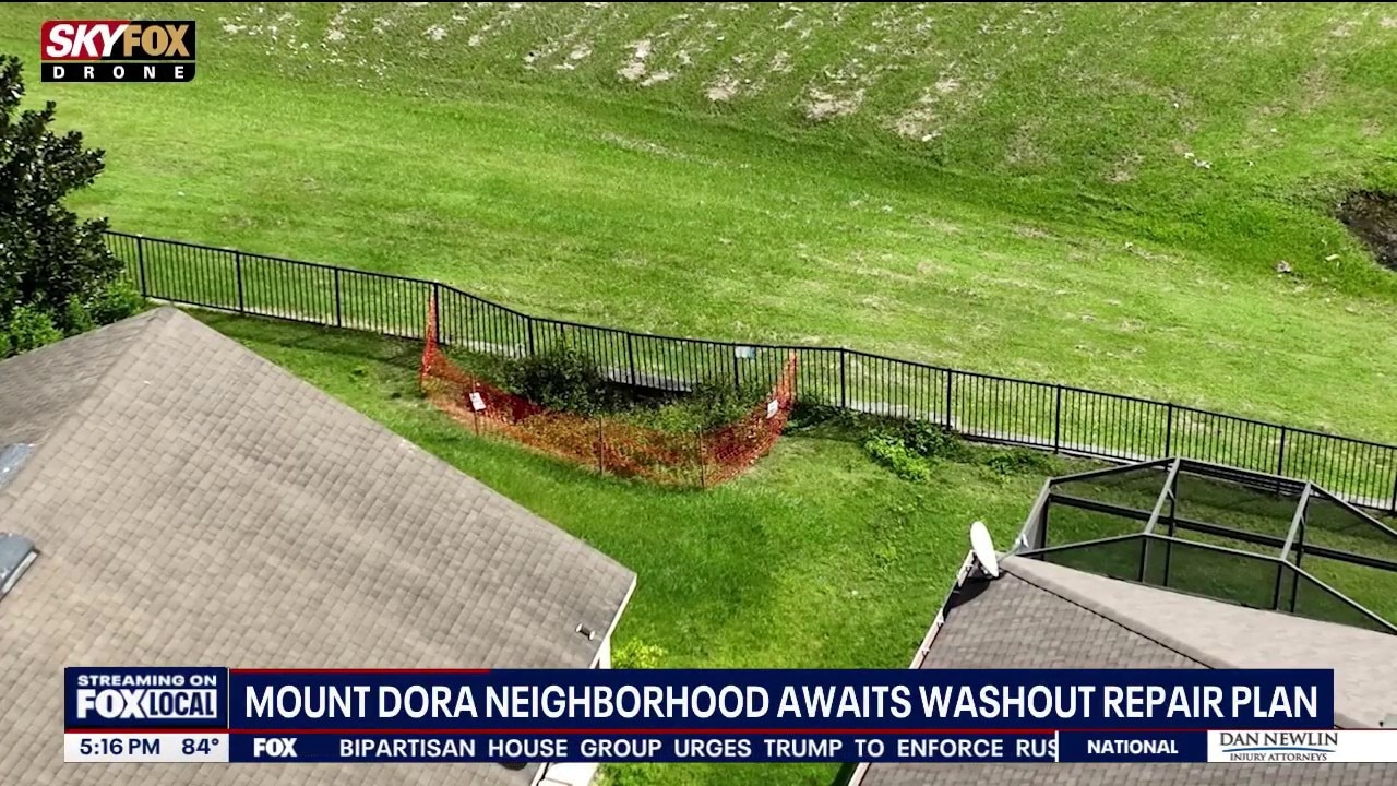 Mount Dora homeowners await repairs to severe drainage washouts 