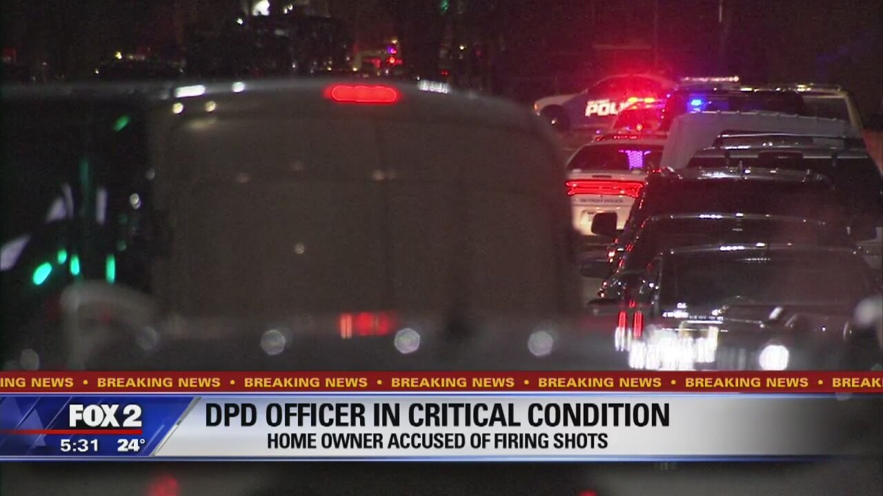Detroit police officer critically wounded; suspect in custody