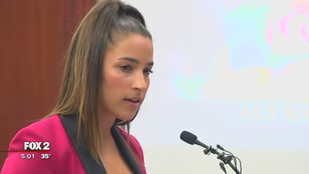 Aly Raisman leads parade of survivors Friday confronting Larry Nassar in court