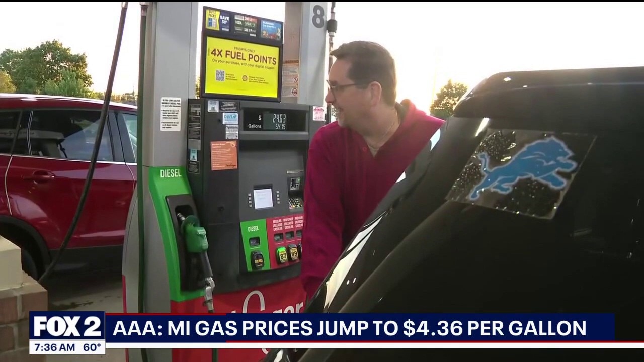 Michigan gas prices rise 13 cents in past week