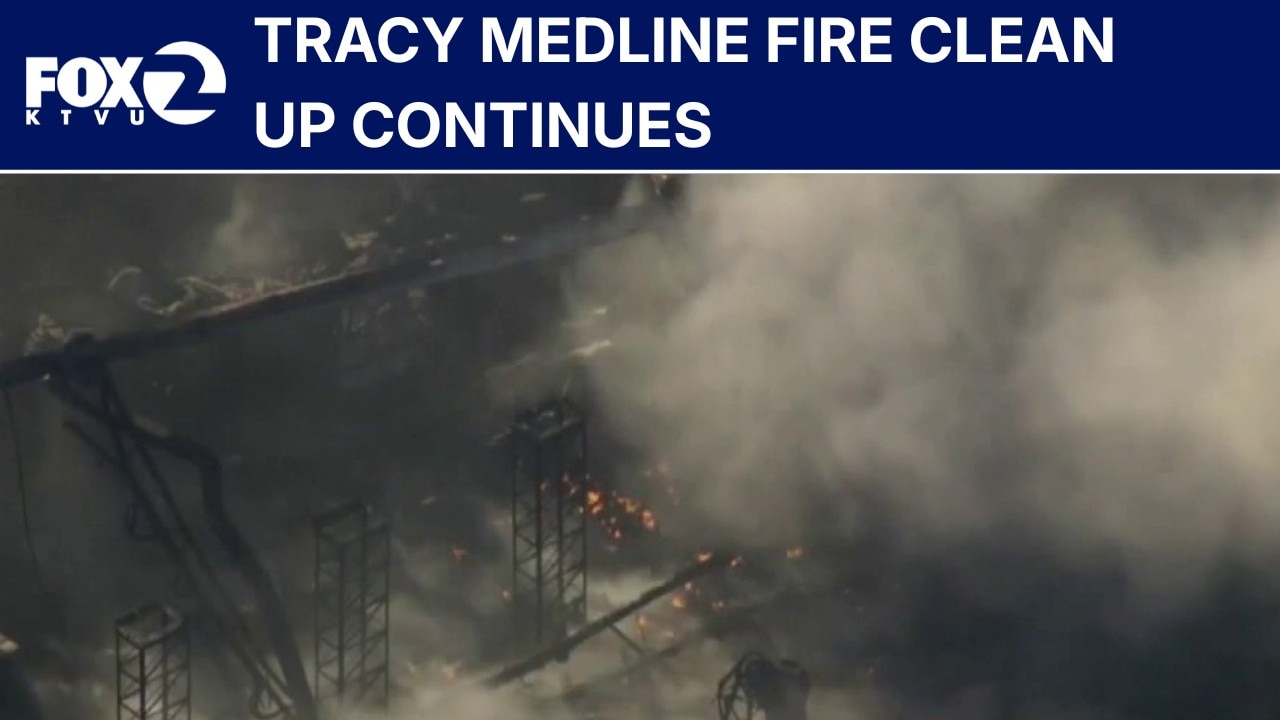 Fire crews making clean up progress on Tracy warehouse fire | KTVU