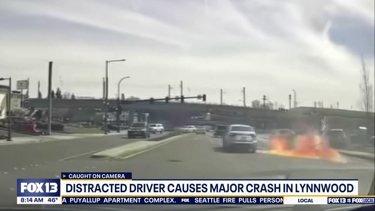 Distracted driver causes major crash in Lynnwood, WA