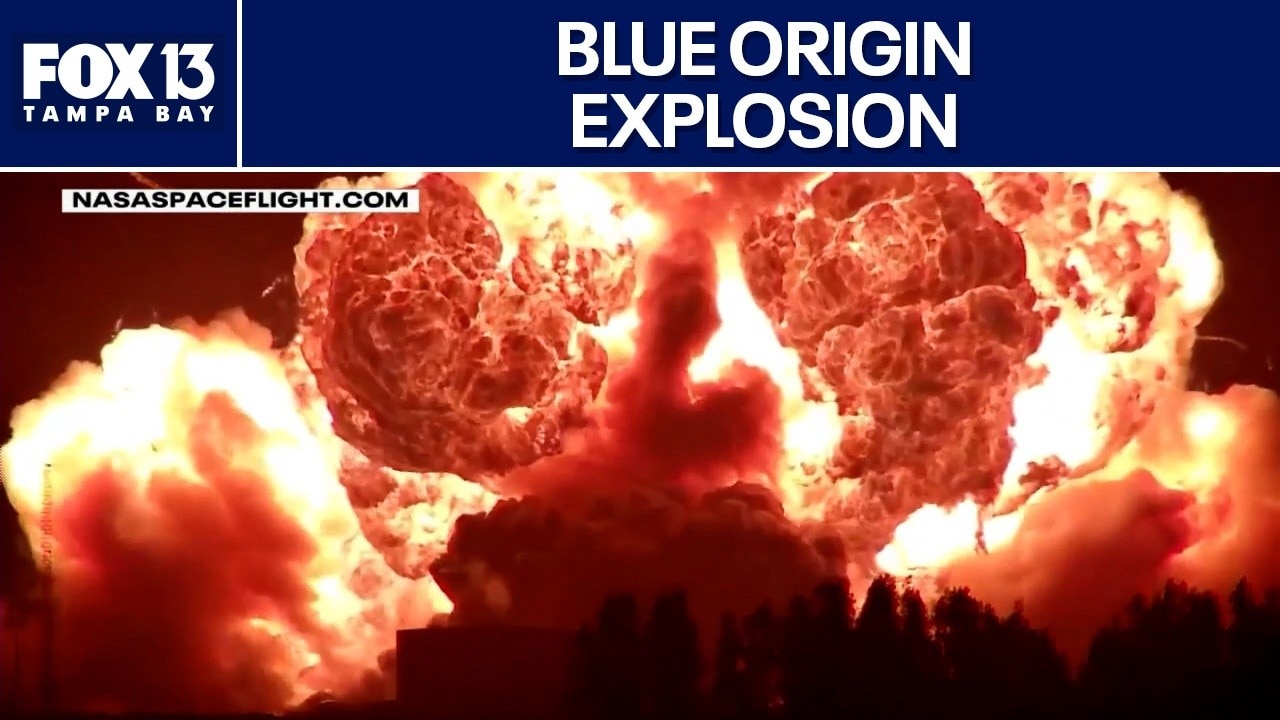 Aftermath of the Blue Origin rocket explosion