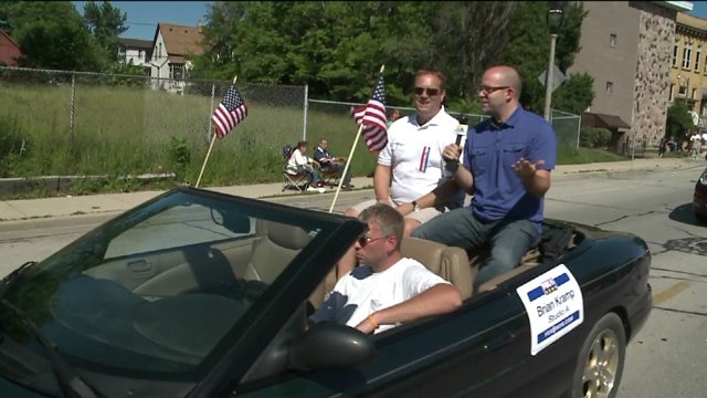Brian enjoys the Humboldt Park 4th of July parade