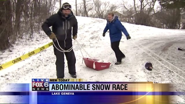 Carl tries his hand at the Abominable Snow Race, how does he do?