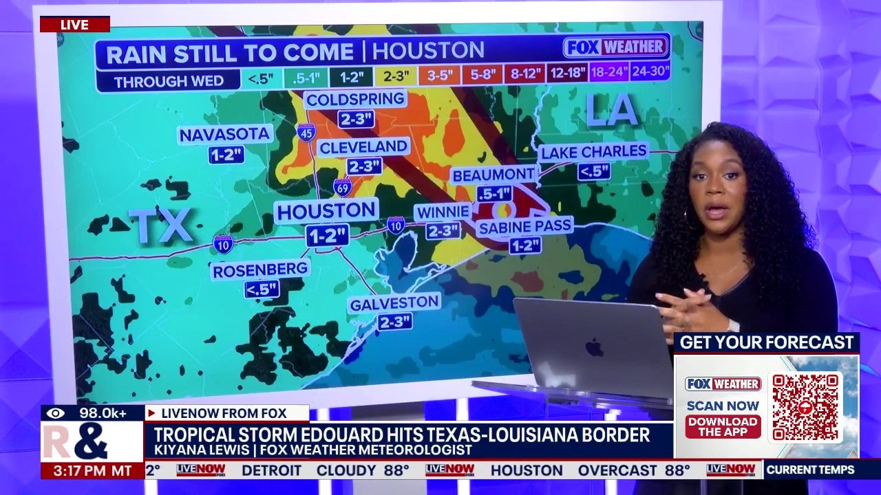 Tracking Edouard as storm comes ashore