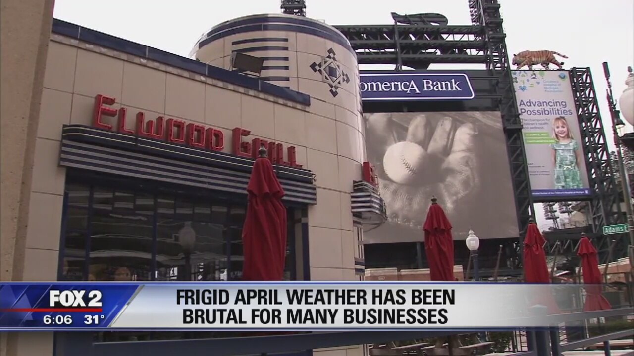 Bitter cold April makes for slow baseball business downtown