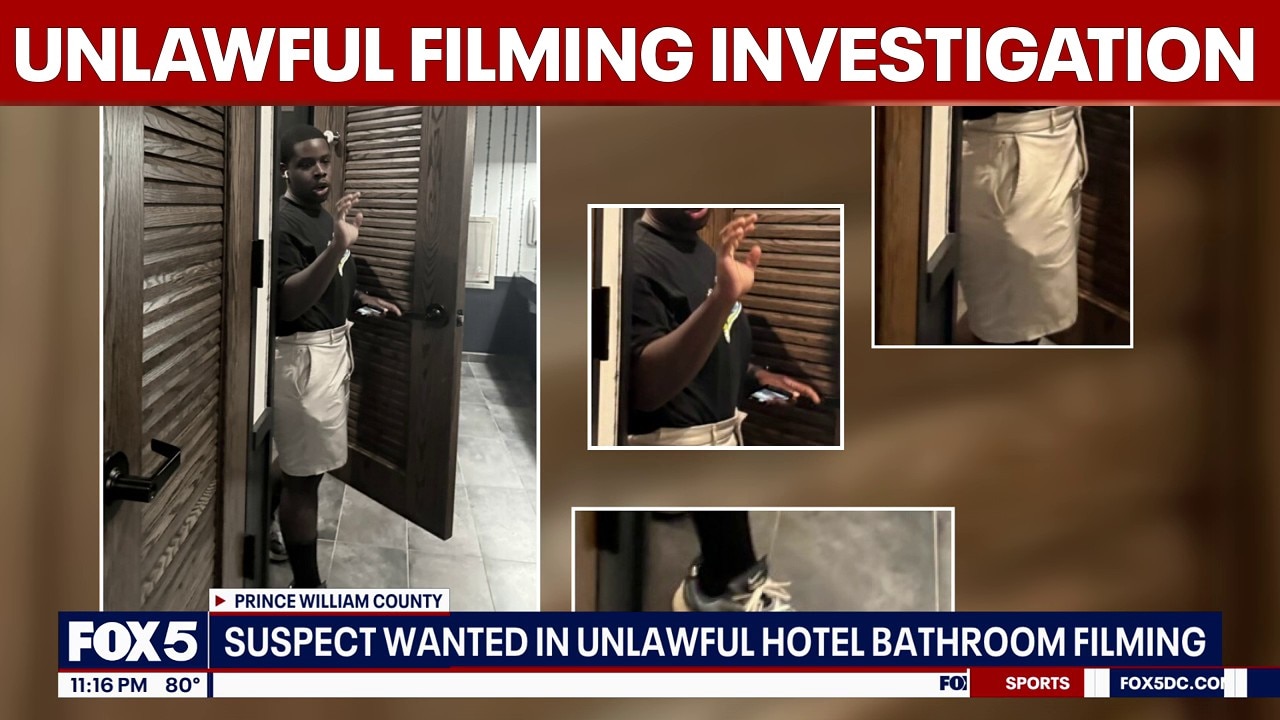 Suspect sought after unlawful filming reported in Manassas hotel bathroom