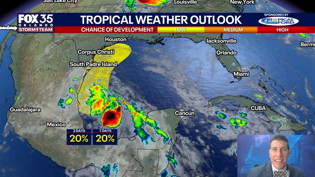 Tropics forecast: 20% chance of development in the Gulf