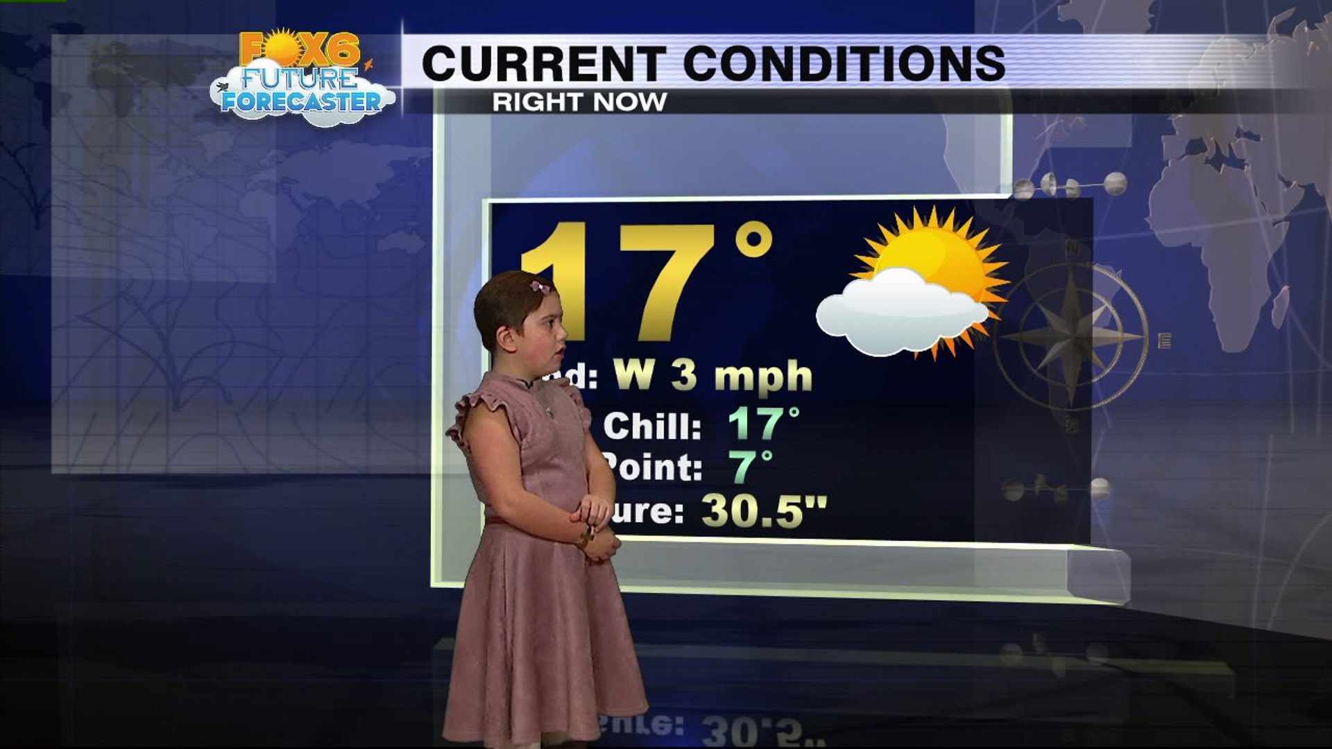 Addison helps with the weather
