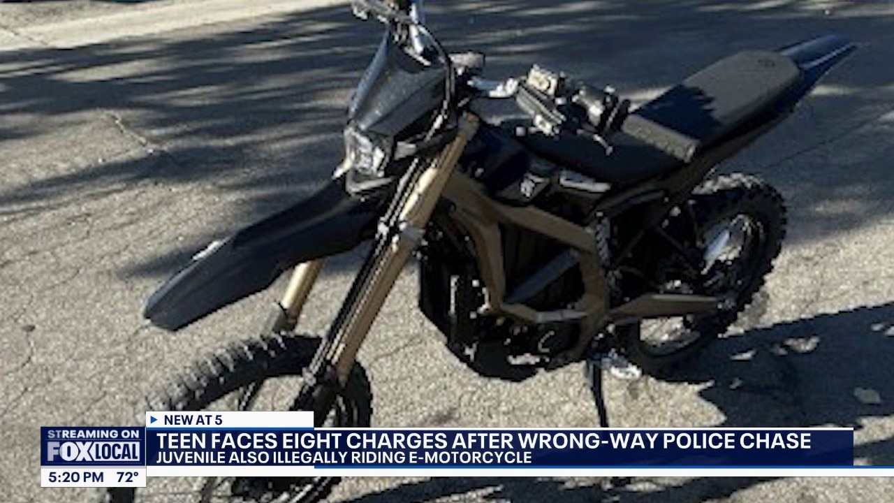 Teen faces 8 charges after wrong-way chase in Ventura
