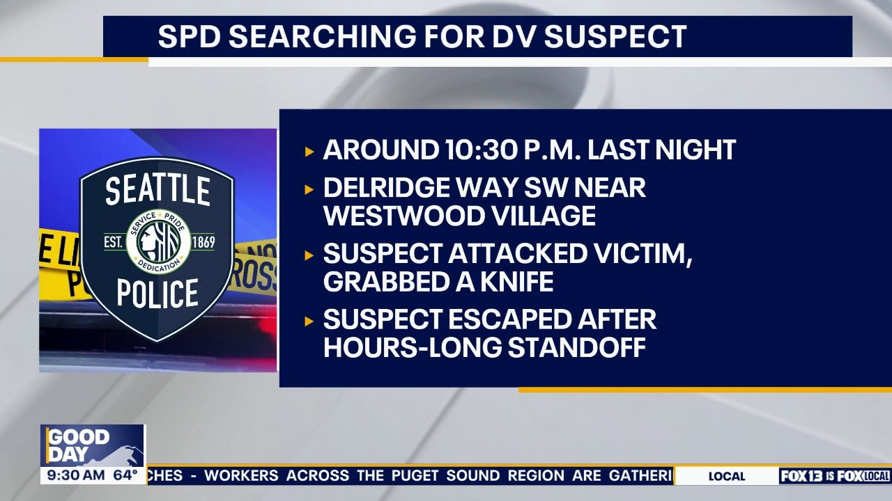 Domestic violence suspect on the run after Seattle standoff