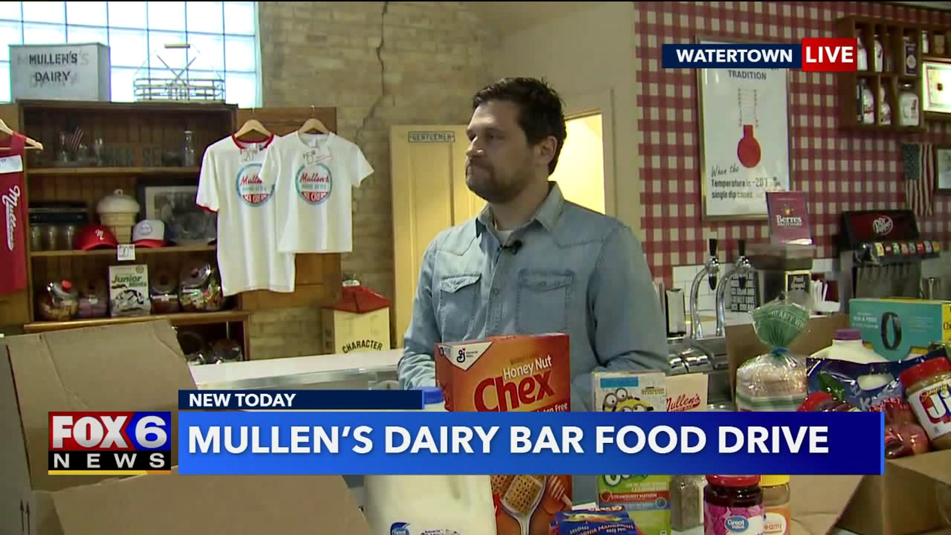 Mullen`s Dairy Bar food drive