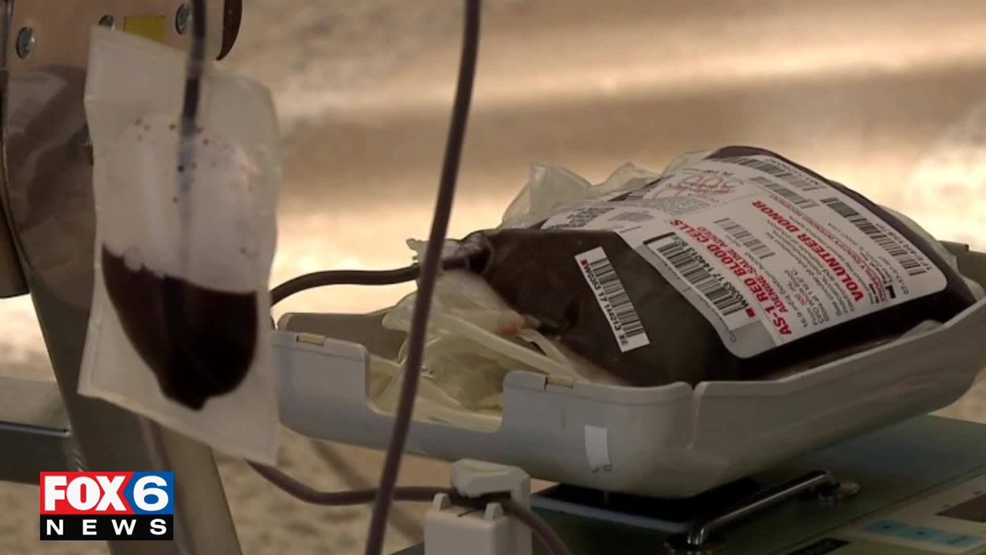 Red Cross blood donations