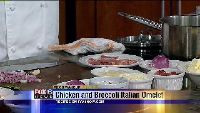 Chicken and Broccoli Italian Omelet