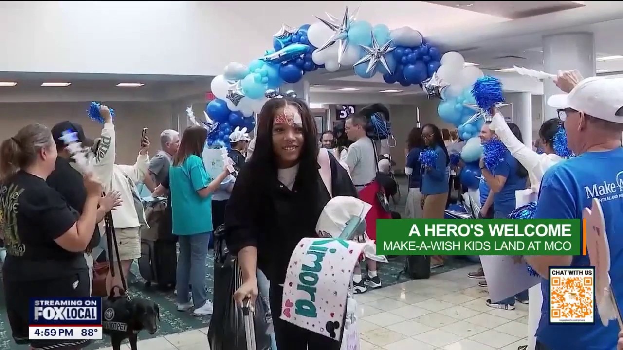 A hero's welcome! Make-A-Wish families land in Orlando for a magical experience