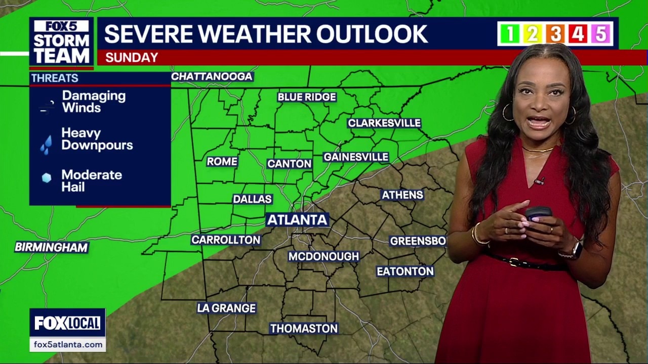 Metro Atlanta weather: Scattered storms, heat advisories on Sunday