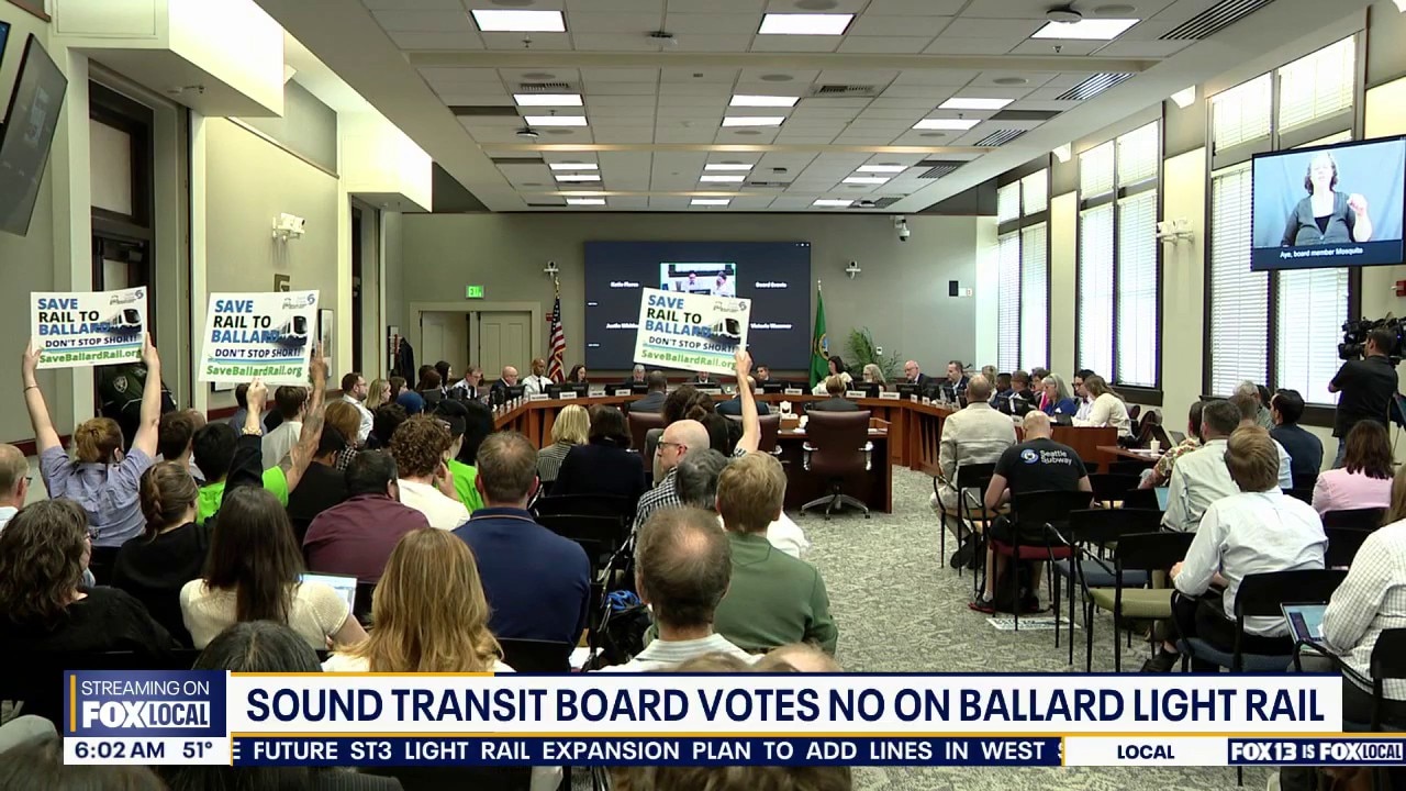 WA's Sound Transit Board votes no on Ballard light rail