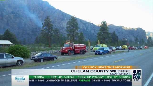 Wildfire burning in north-central Washington