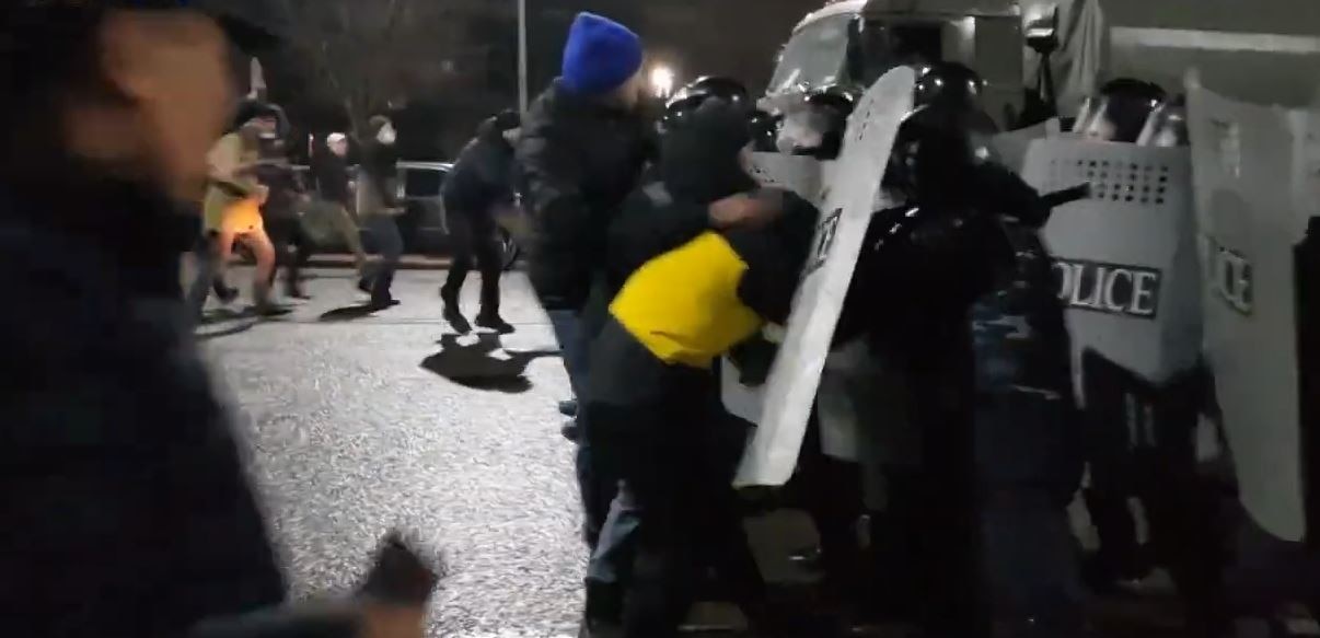 Kazakh protesters clash with security forces in nation's largest city